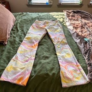 ASOS retro swirl print jeans